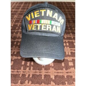 Vintage Vietnam Veteran Large‎ Patch Cap Adjustable Snapback Hat